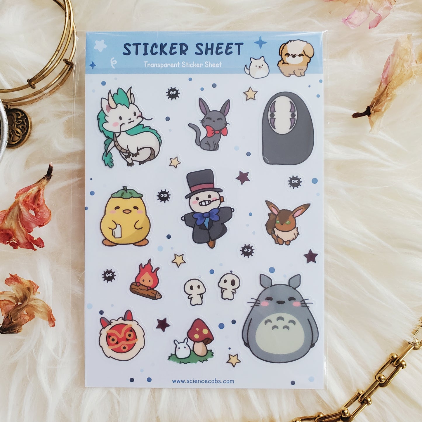 Kawaii Monsters and Ghosts Sticker Sheet