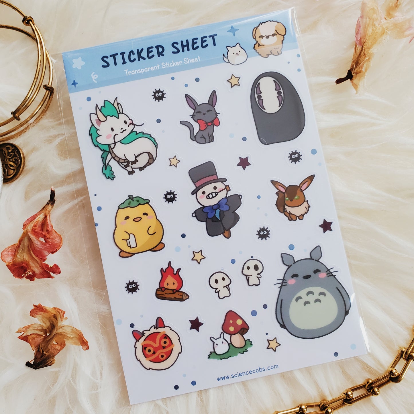 Kawaii Monsters and Ghosts Sticker Sheet