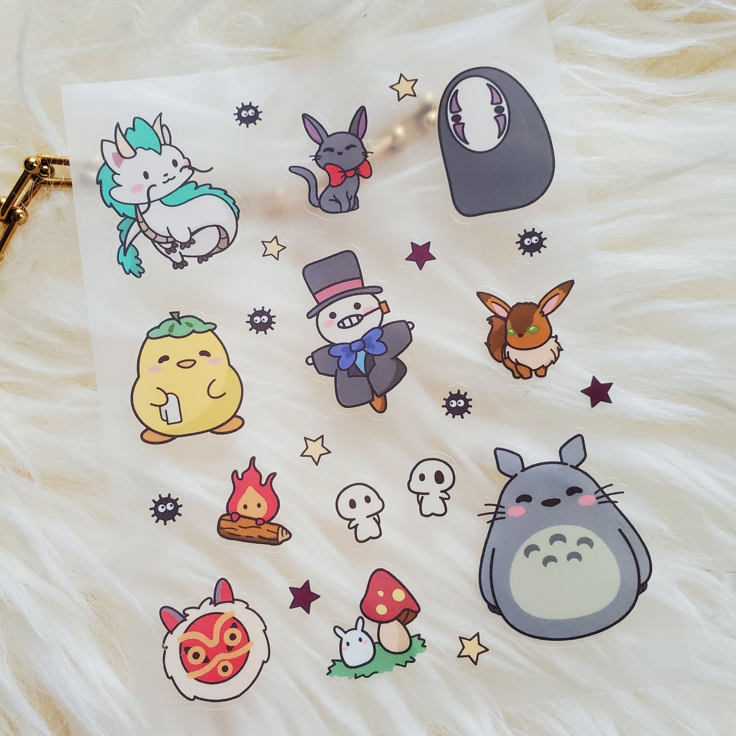 Kawaii Monsters and Ghosts Sticker Sheet