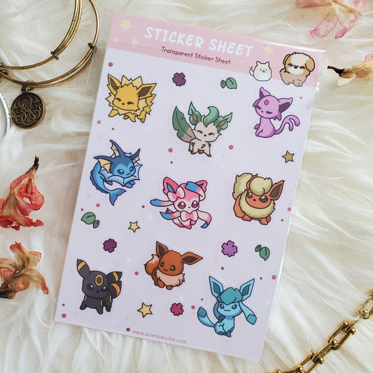 Eeveelution Sticker Sheet