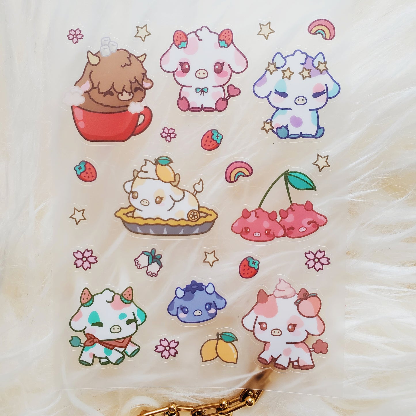 Cute Cows Sticker Sheet