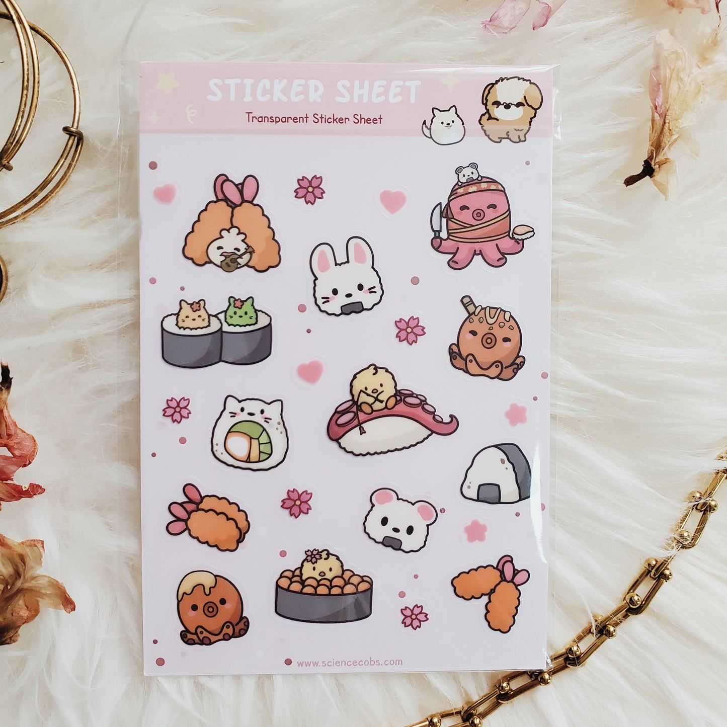 Sushi Animal Sticker Sheet