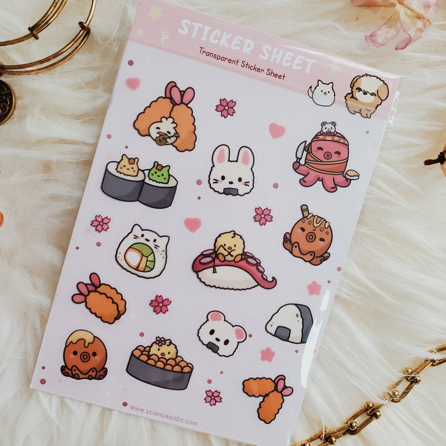 Sushi Animal Sticker Sheet