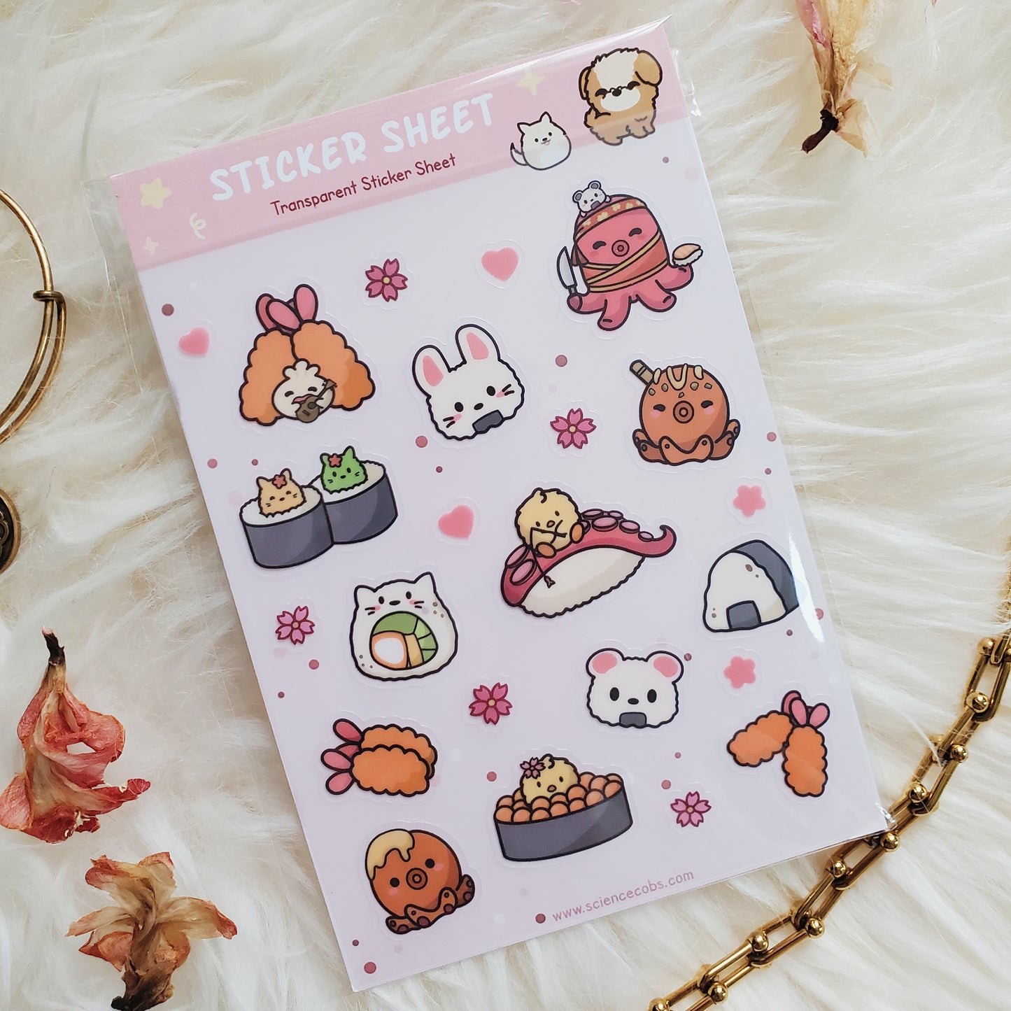 Sushi Animal Sticker Sheet