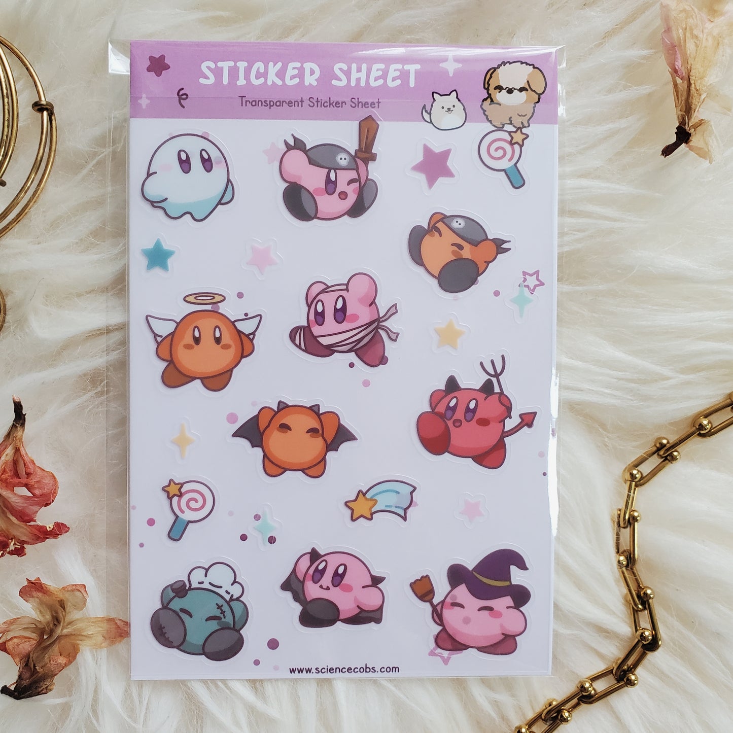 Spooky Stickers- Kawaii anime video game Sticker Sheet