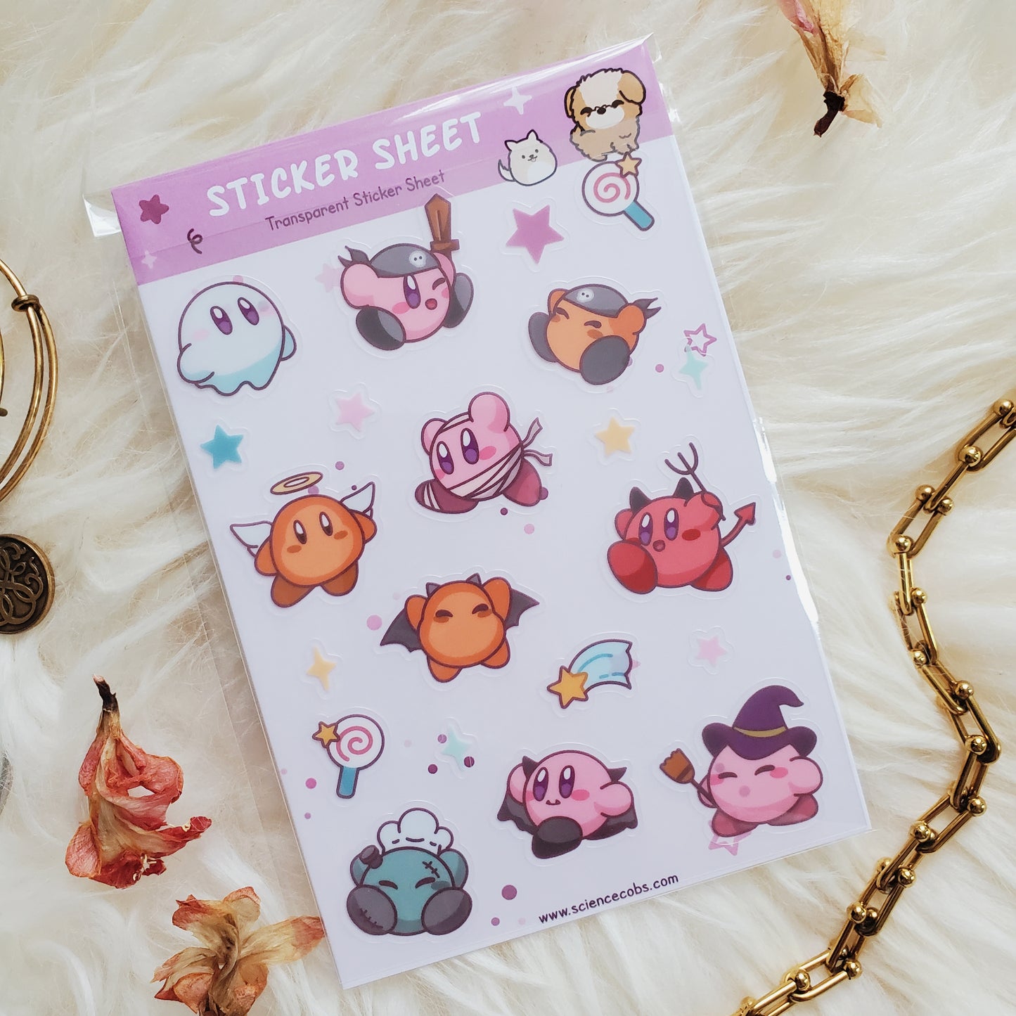 Spooky Stickers- Kawaii anime video game Sticker Sheet