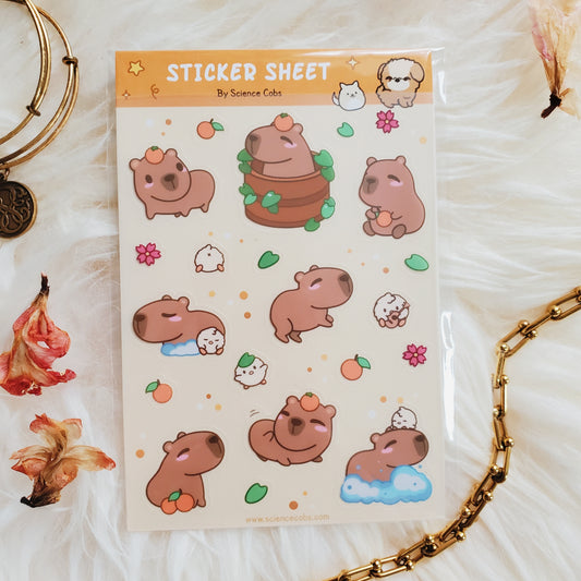 Capybara Sticker Sheet