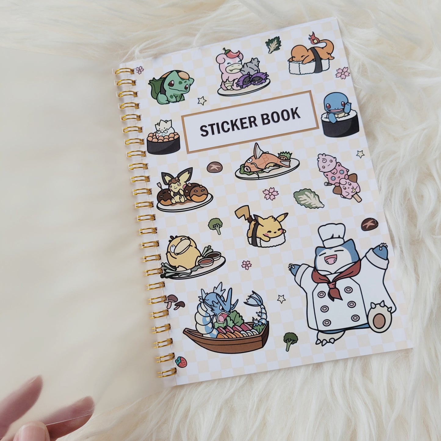 Reusable Sticker Books | Cute Sticker Book | Snorlax Anime Sticker Books | 5x7 Sticker Book, 30 pages