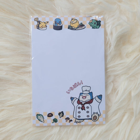 Cute Snorlax Note Pad | Cute Sushi NotePad