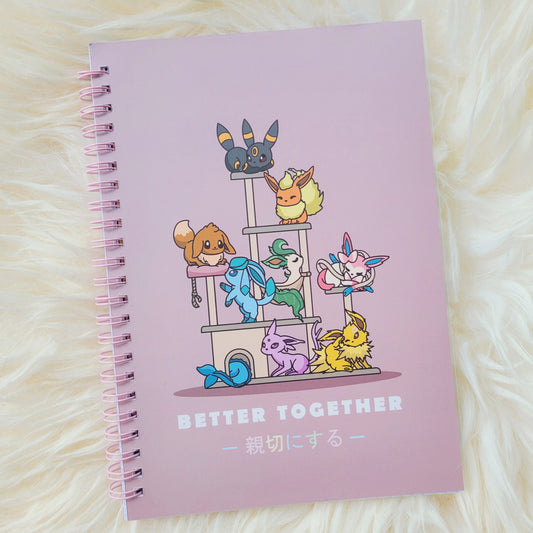 Eeveelution Grid Note Books | Cute Anime Note Book | 6x8 NoteBook, 50 grid sheets