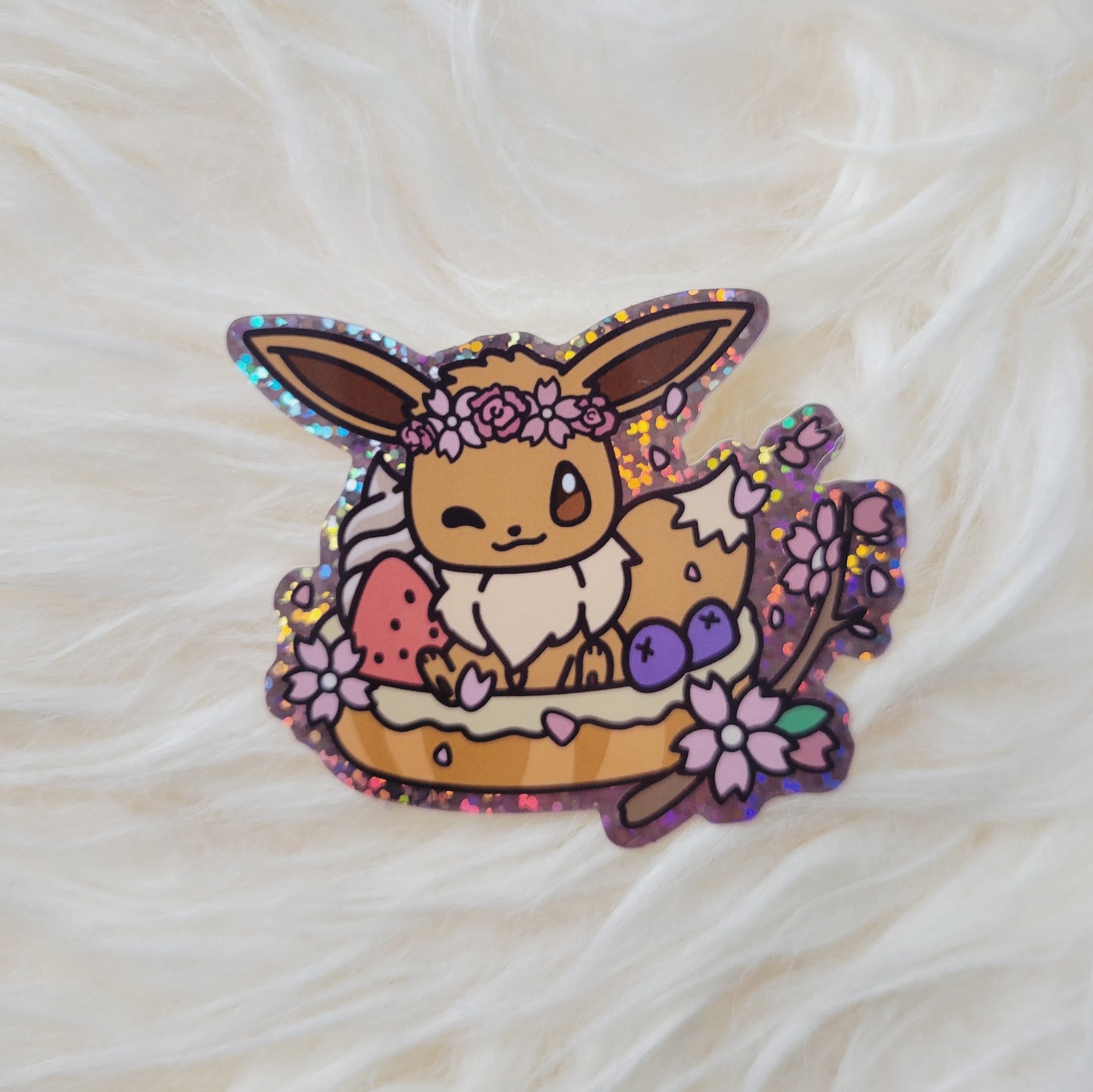 Eevee Sakura Dessert Sticker