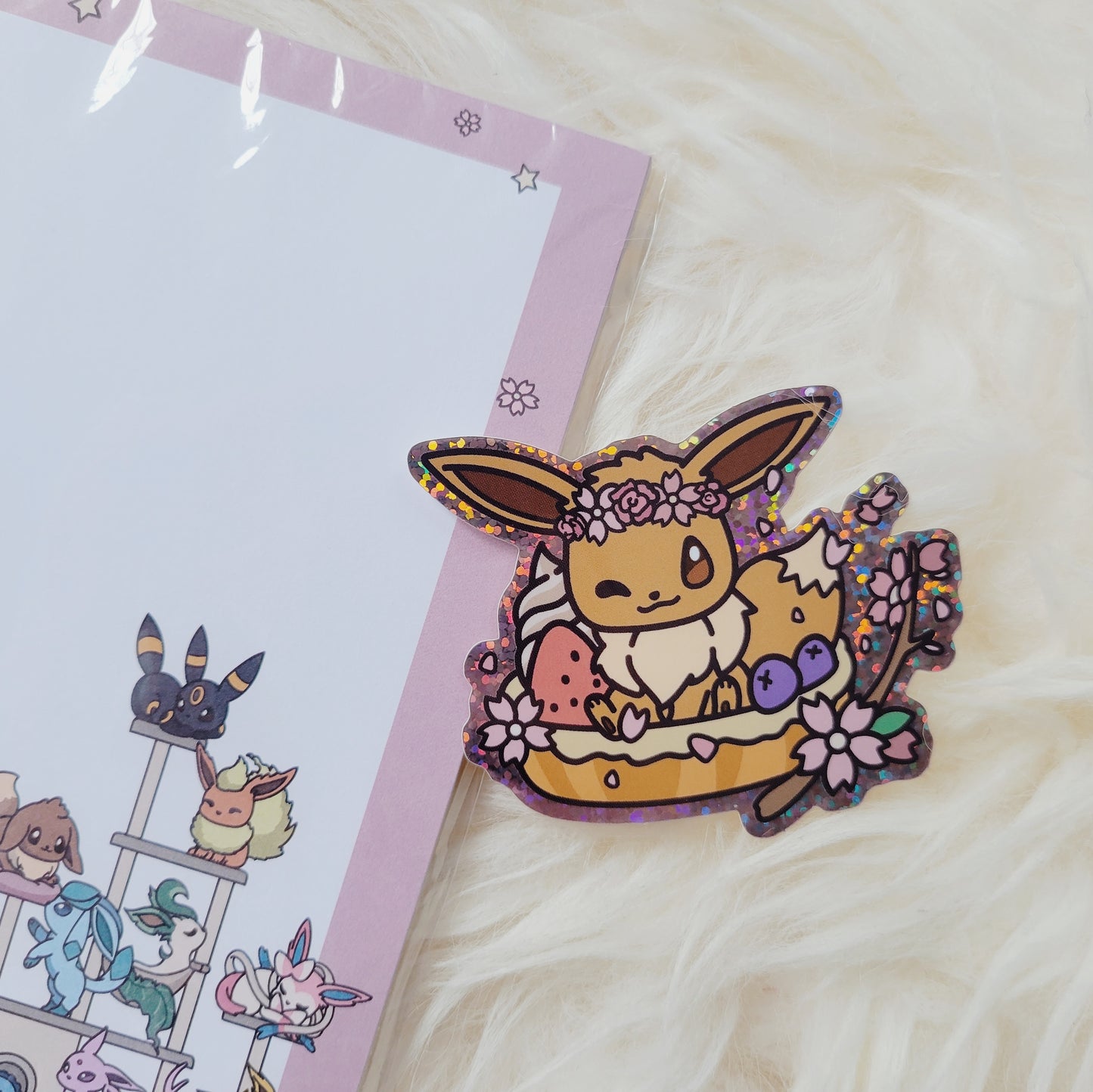 Eevee Sakura Dessert Sticker