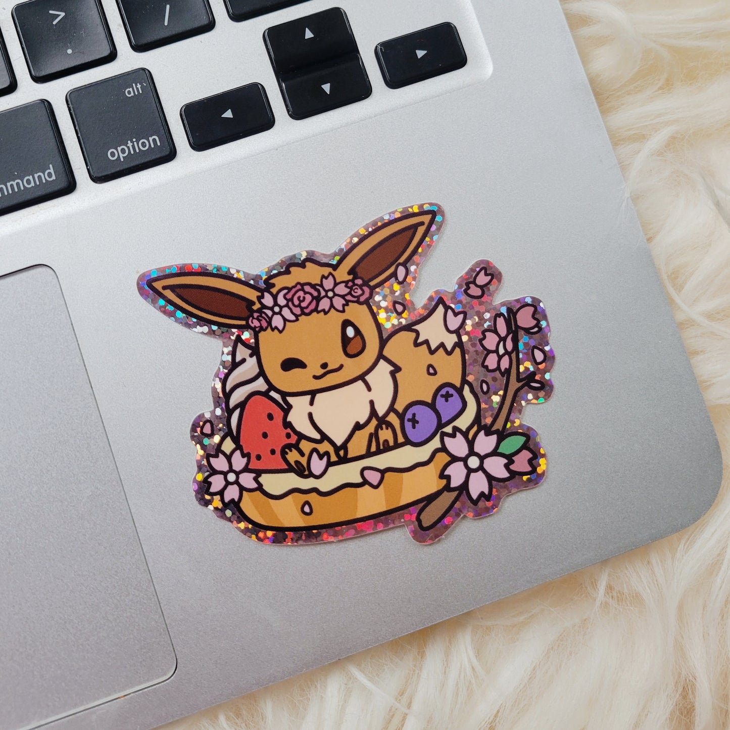 Eevee Sakura Dessert Sticker