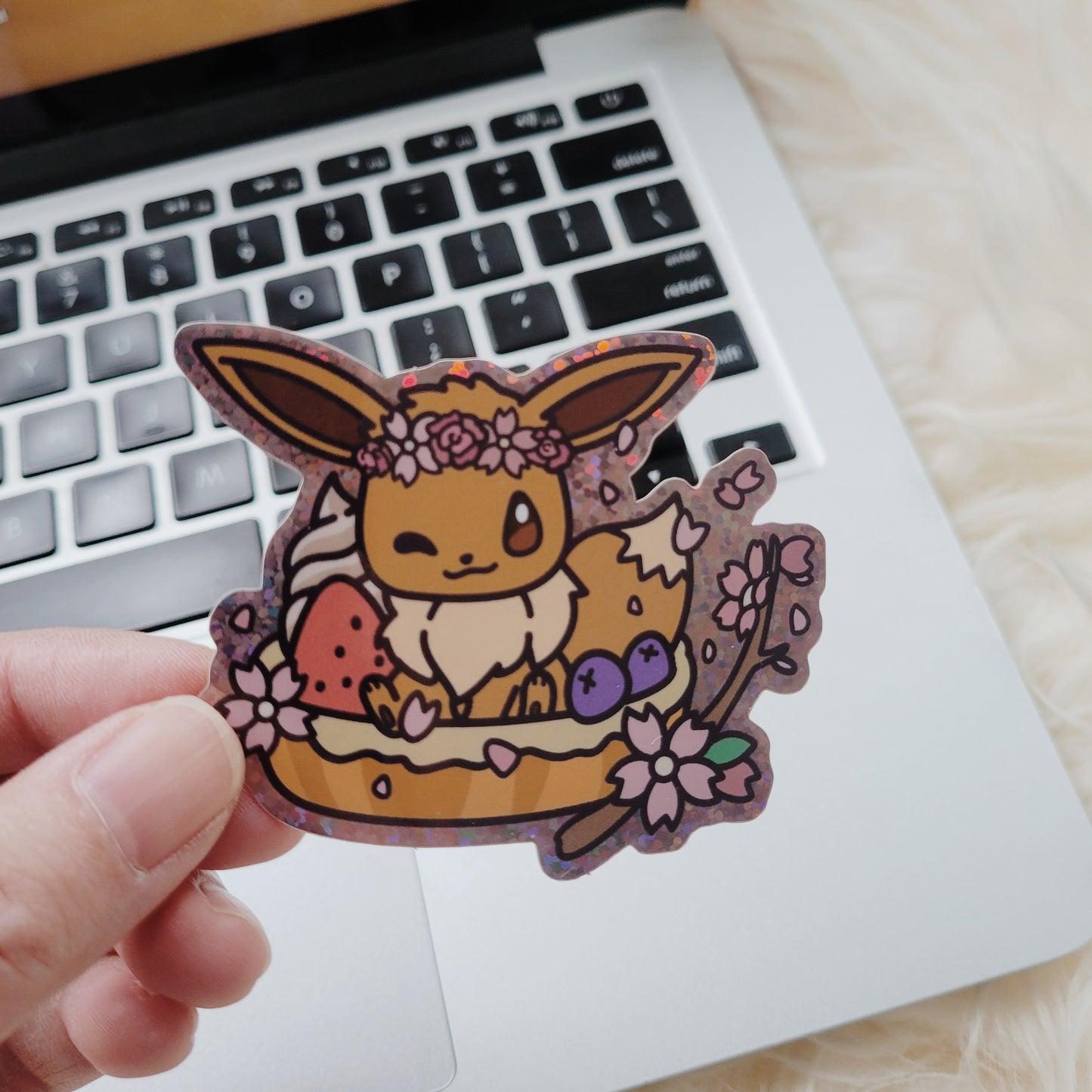 Eevee Sakura Dessert Sticker