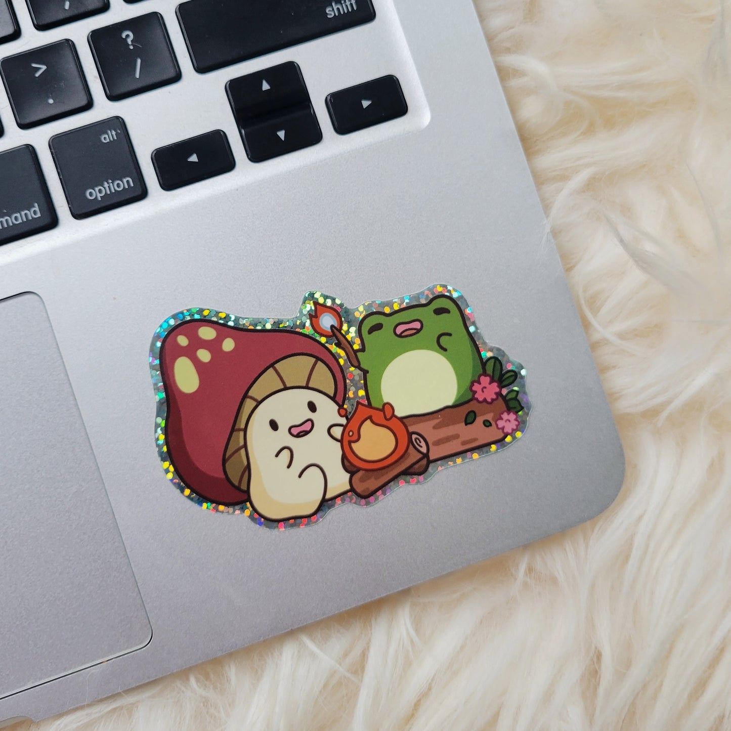 Cute Mushroom and Frog Sticker