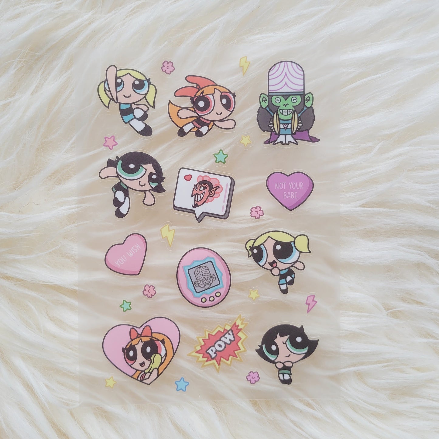 Girls Sticker Sheet | Cartoon Sticker Sheet | Cute Anime Stickers | Journal Scrapbook Sticker