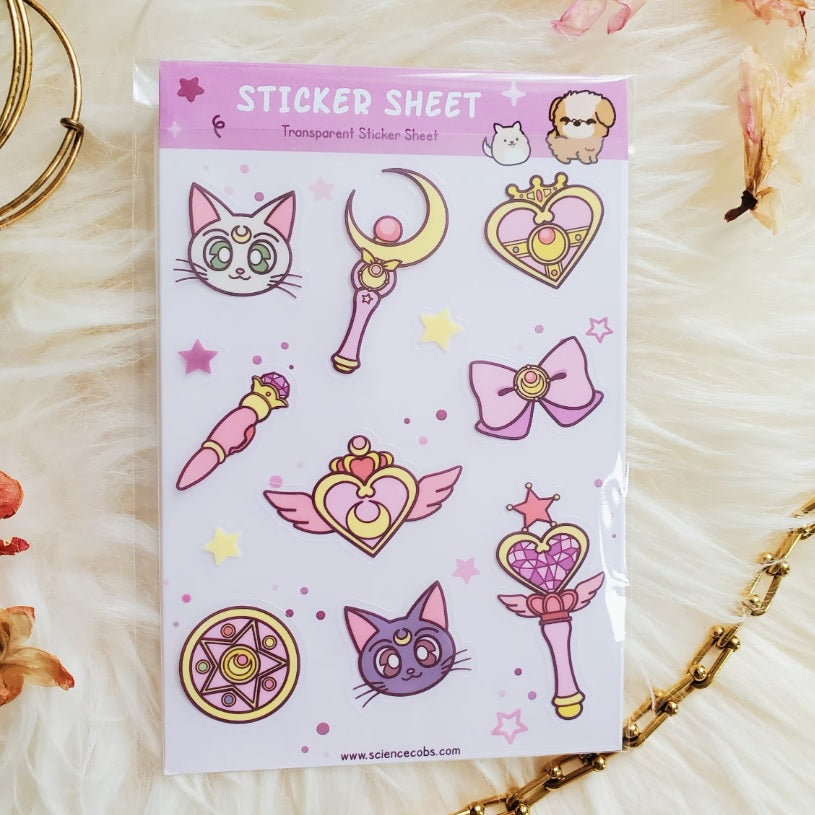 Moon Princess Sticker Sheet | Sailor Sticker Sheet