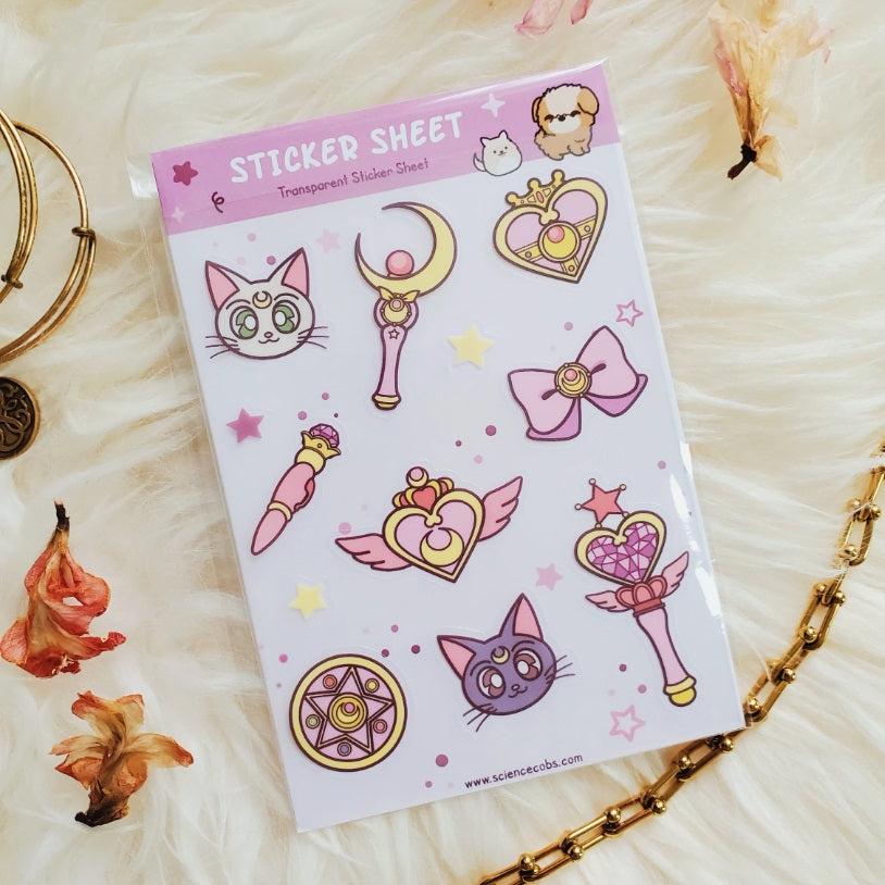 Moon Princess Sticker Sheet | Sailor Sticker Sheet