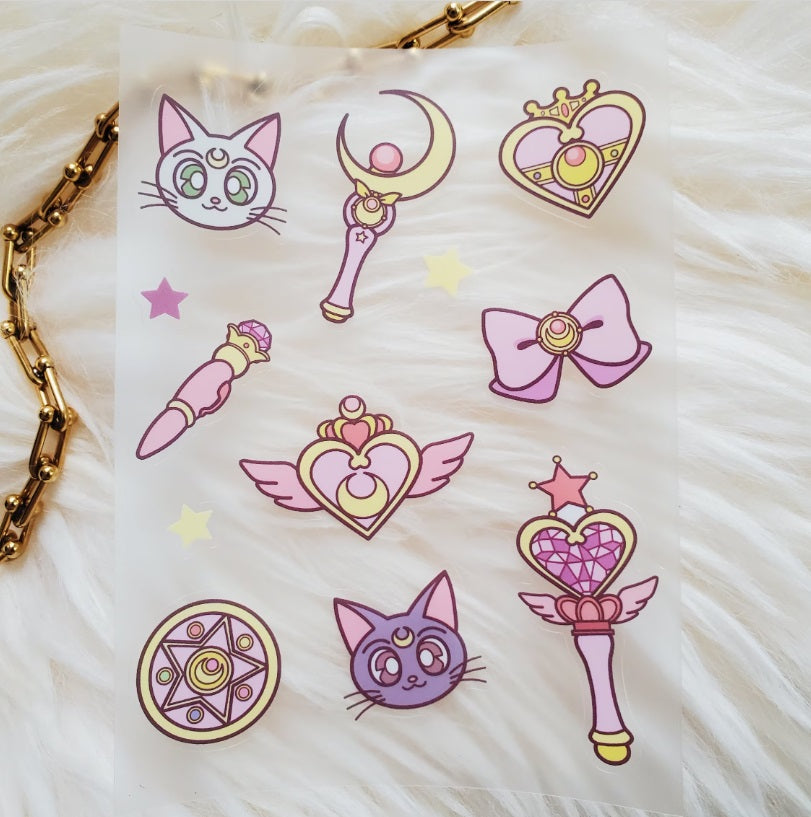 Moon Princess Sticker Sheet | Sailor Sticker Sheet