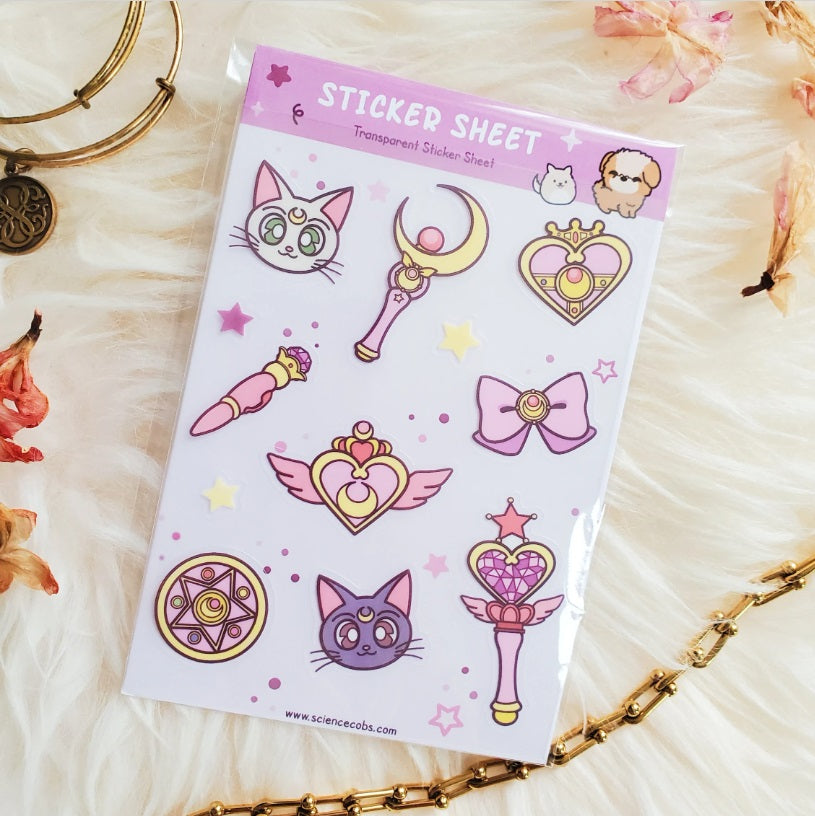 Moon Princess Sticker Sheet | Sailor Sticker Sheet