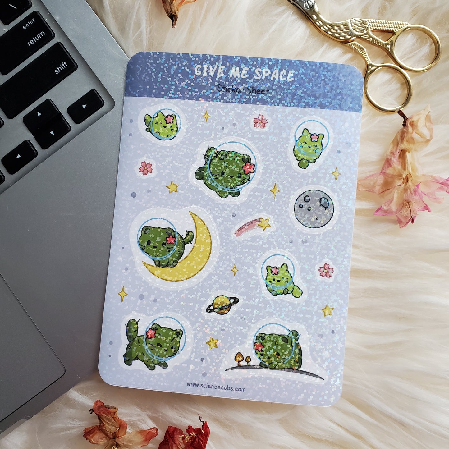 Astronaut sticker | Cat sticker | Catcus Cat | Cat Lover Sticker | Give Me Space