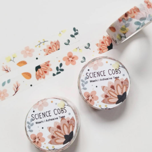 Pastel Floral Pattern Washi Tape