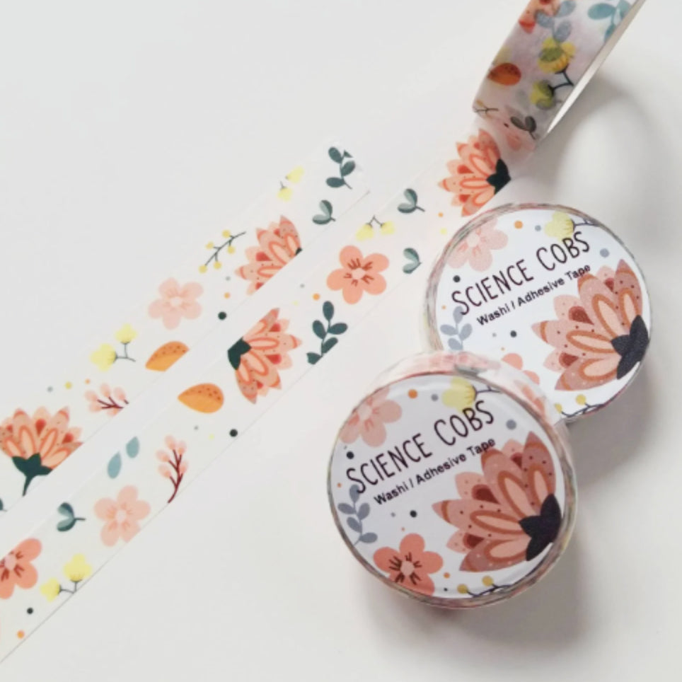 Pastel Floral Pattern Washi Tape