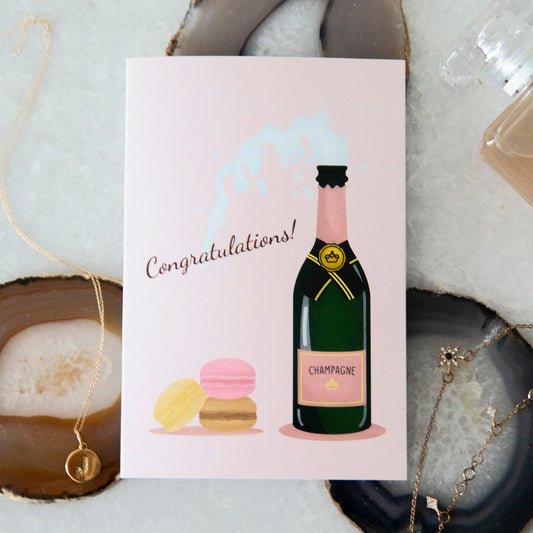 Pop Champagne Congratulations Card