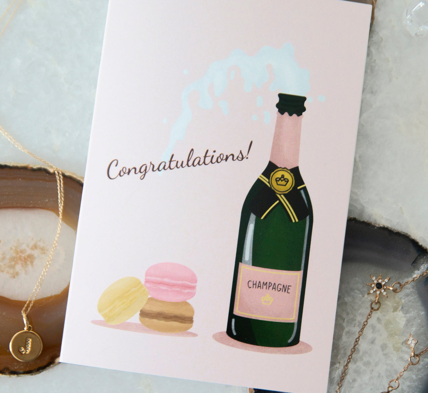 Pop Champagne Congratulations Card