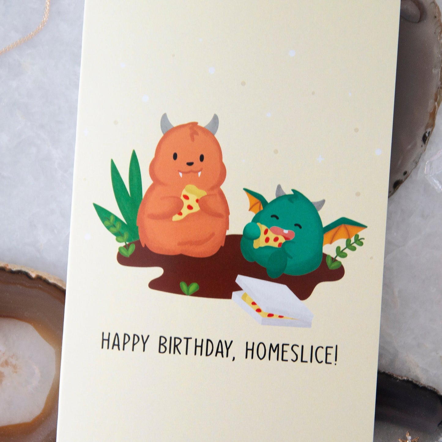 pizza birthday card | Monsters Birthday | Happy Birthday Homeslice | Science Cobs