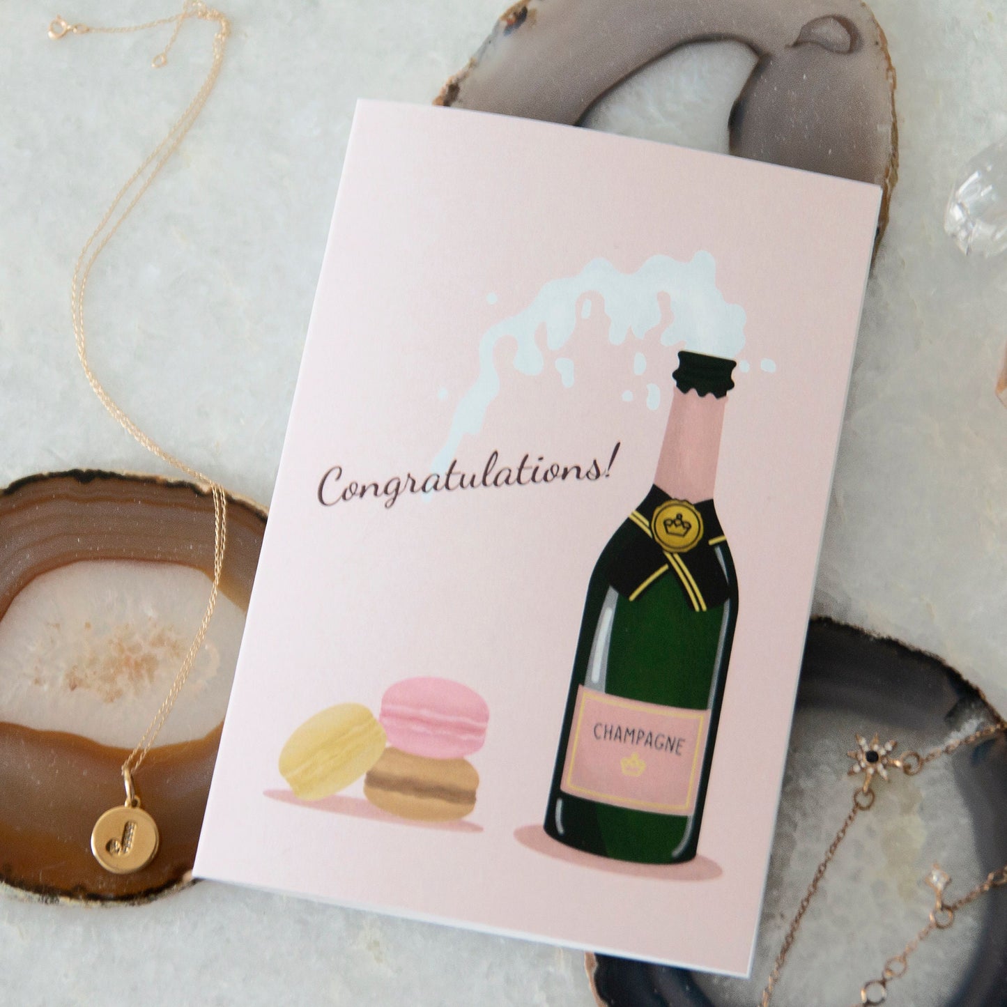 Pop Champagne Congratulations Card