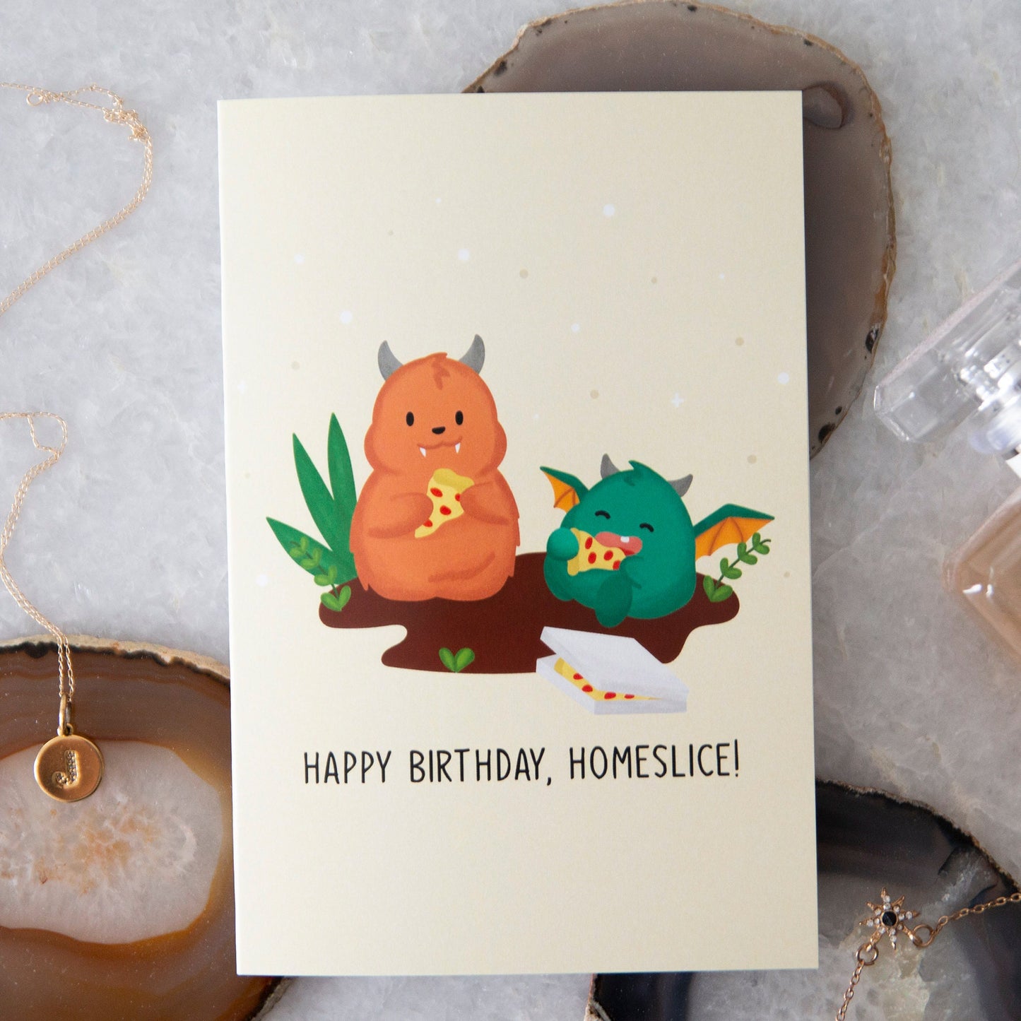 pizza birthday card | Monsters Birthday | Happy Birthday Homeslice | Science Cobs