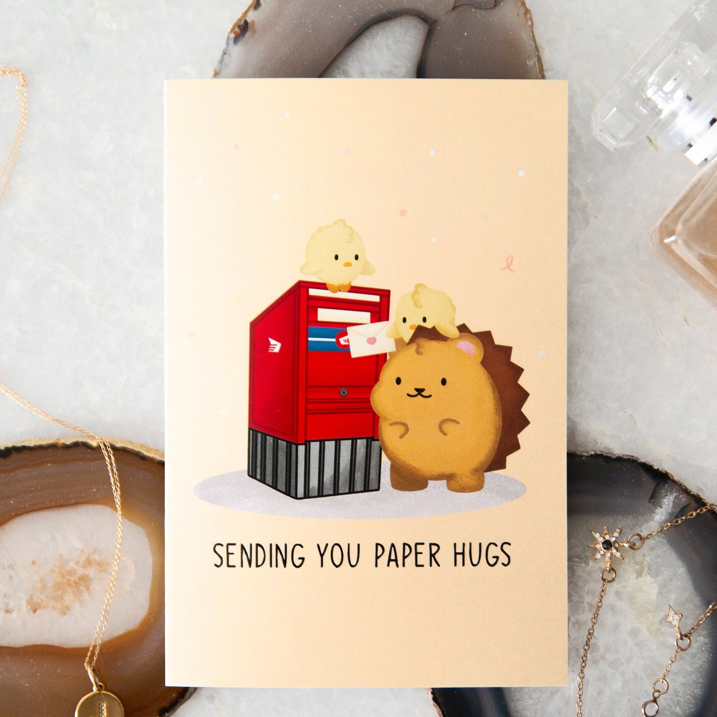 Thinking of You "Sending You Paper Hugs" Friends Greeting Card