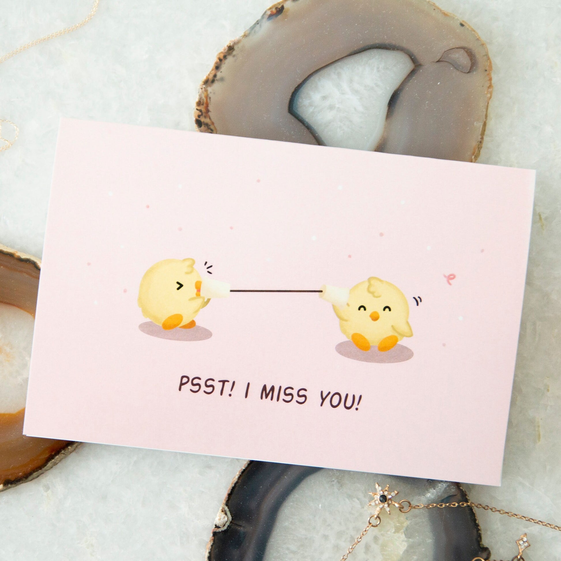 I Miss You Card | Say Hi Card | Telephone Tag | Science Cobs