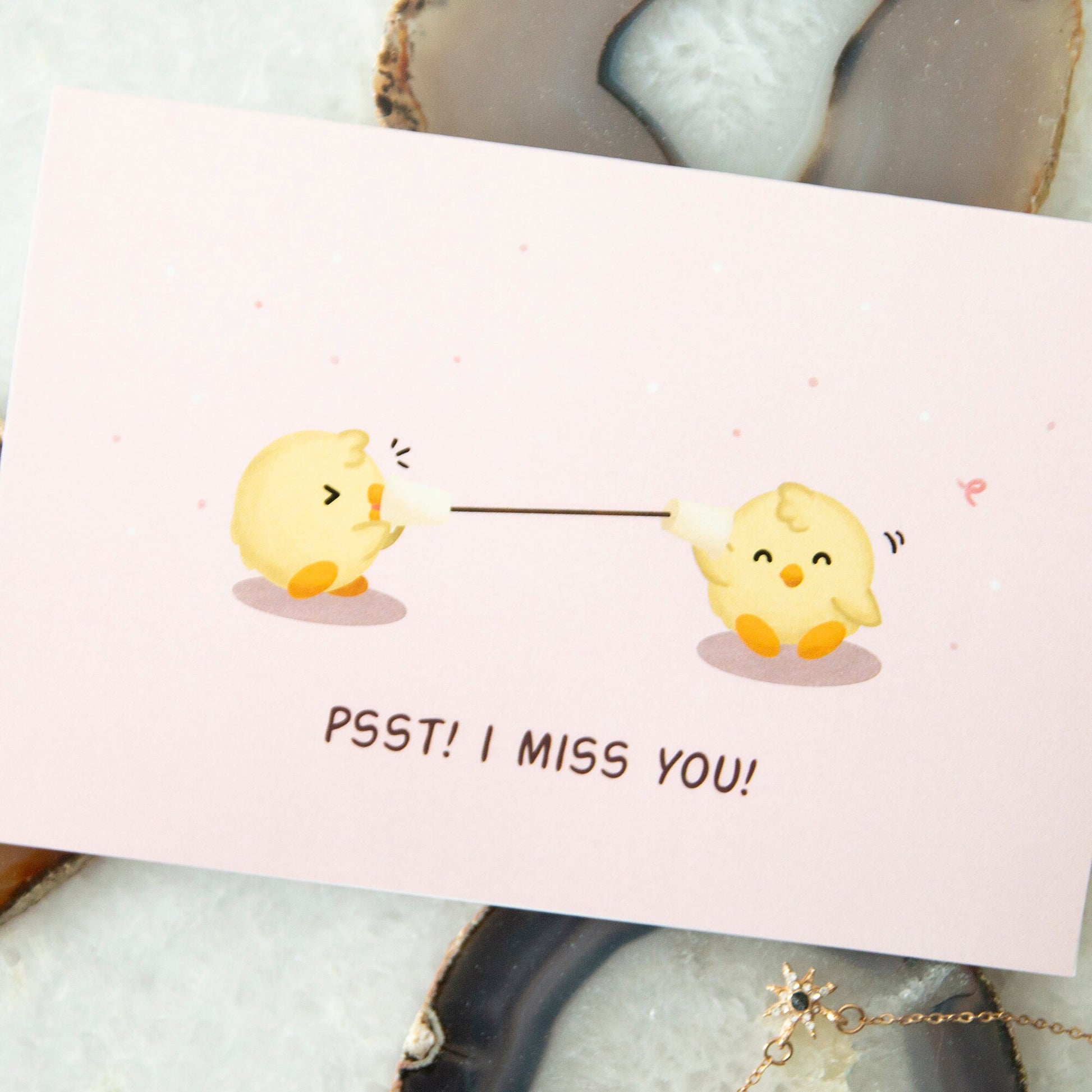 I Miss You Card | Say Hi Card | Telephone Tag | Science Cobs