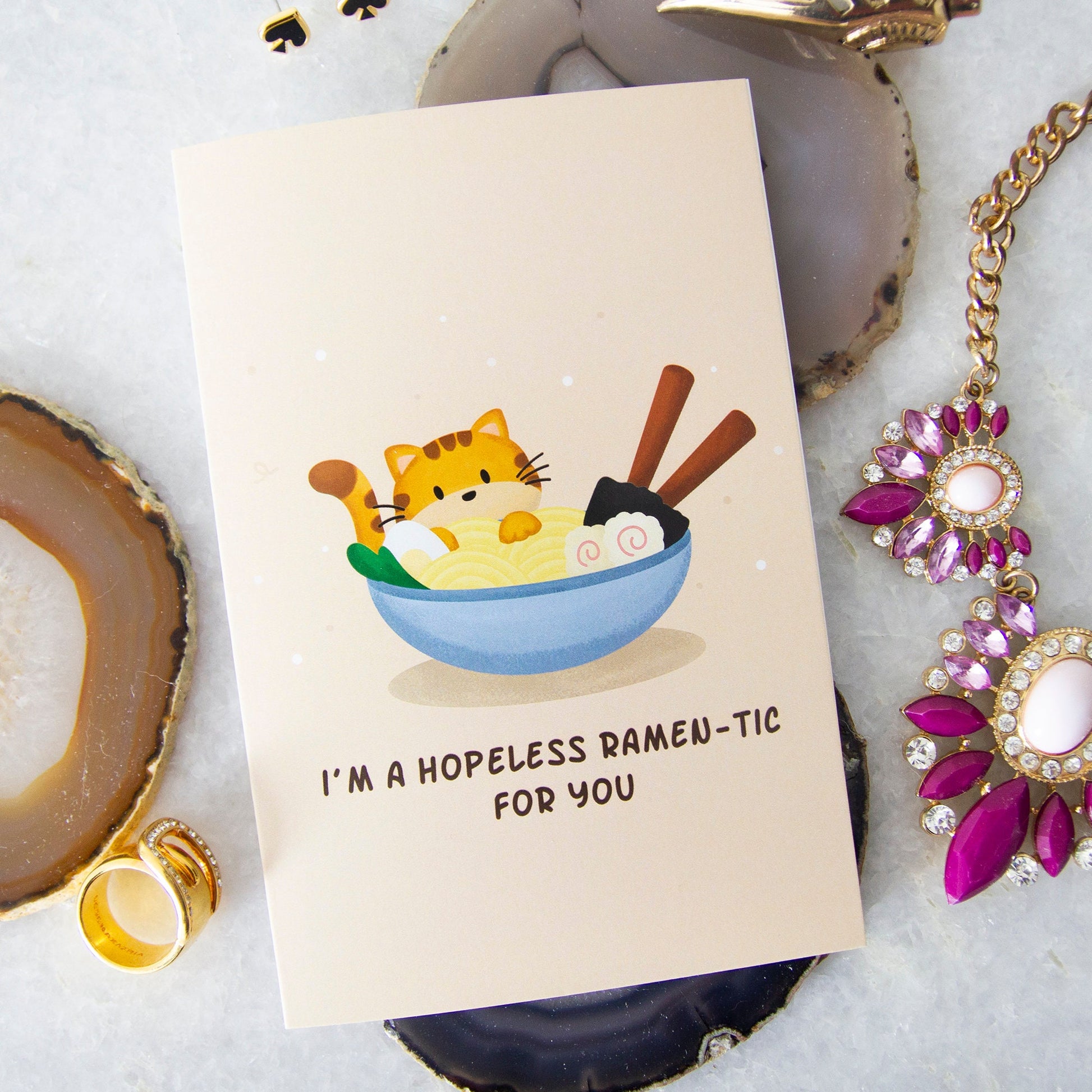 Cute anniversary card | romantic card | cute couple card | ramen noodle happy anniversary card