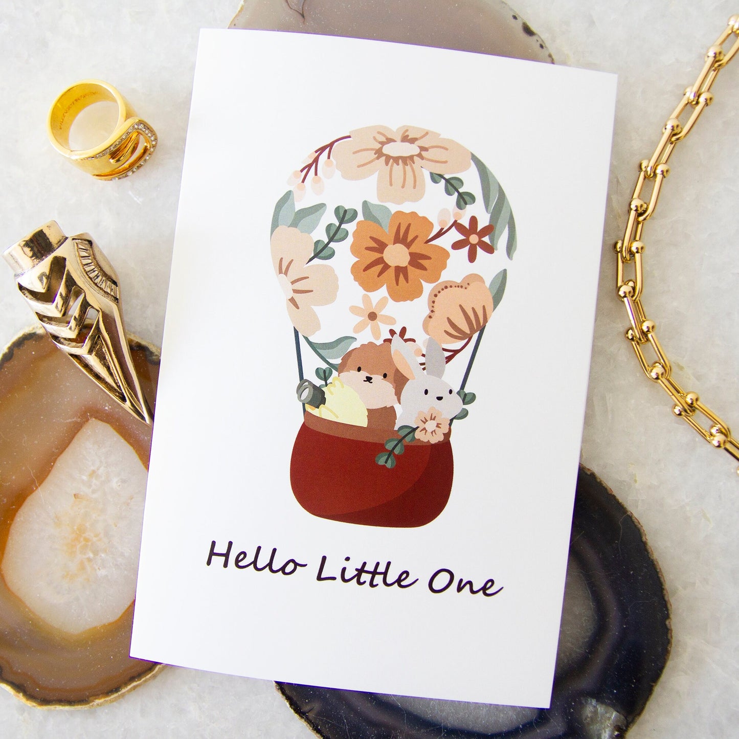 new baby card | baby animals card | hello little one