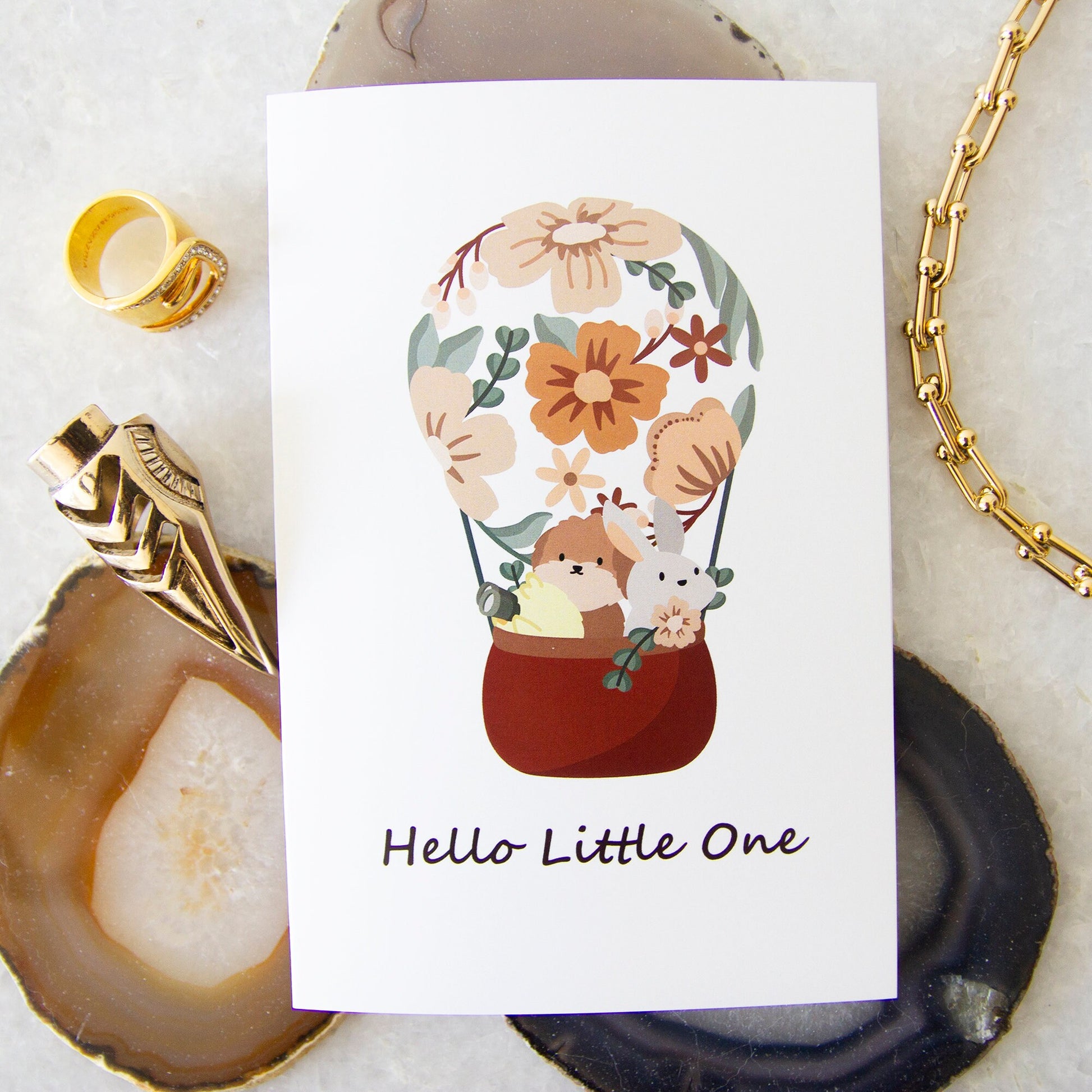 new baby card | baby animals card | hello little one