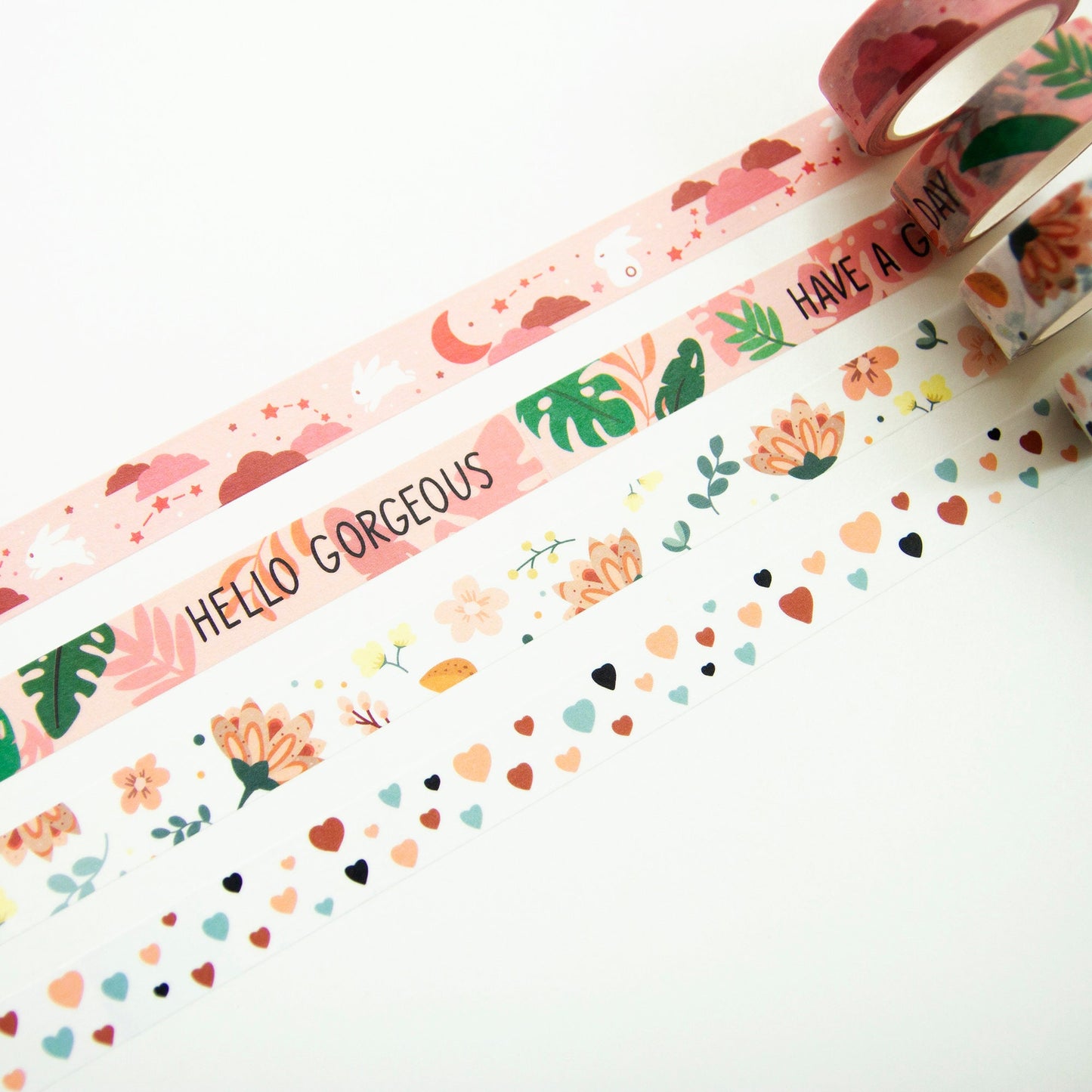 Tropical Plants "Hello Gorgeous" Washi Tape