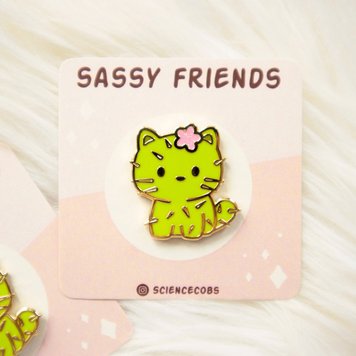 Cactus cat | Cute Cat Pin | Succulent Cat