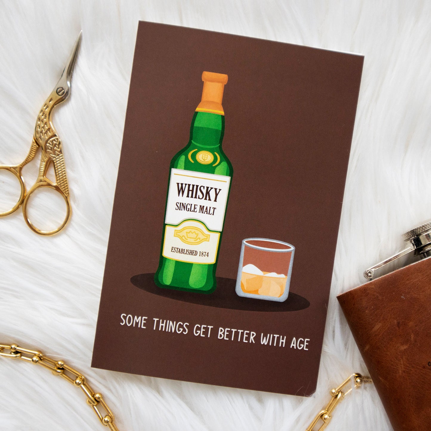 Scotch Whisky "Better with Age" Birthday Card