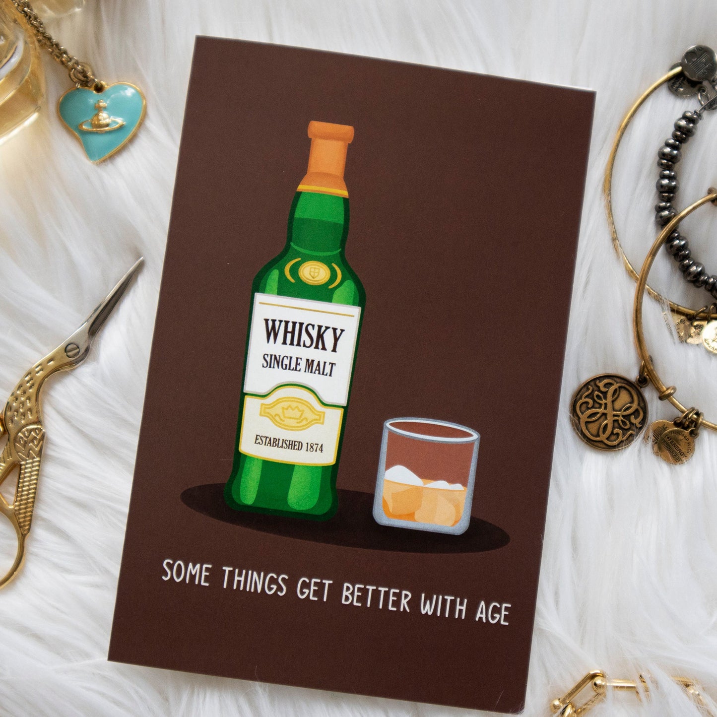 Scotch Whisky "Better with Age" Birthday Card