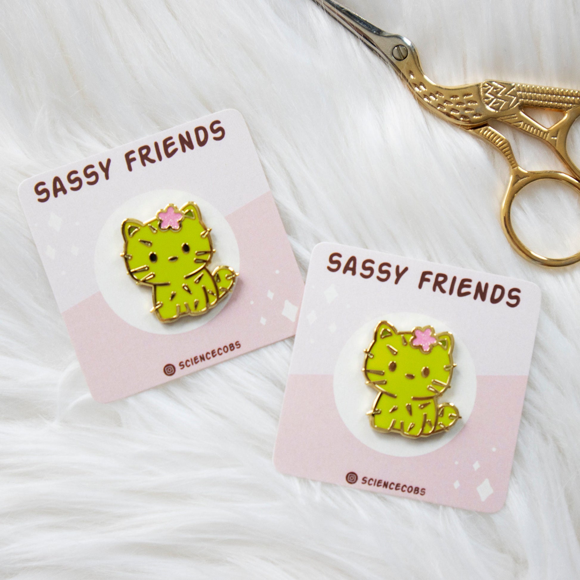 Cactus cat | Cute Cat Pin | Succulent Cat