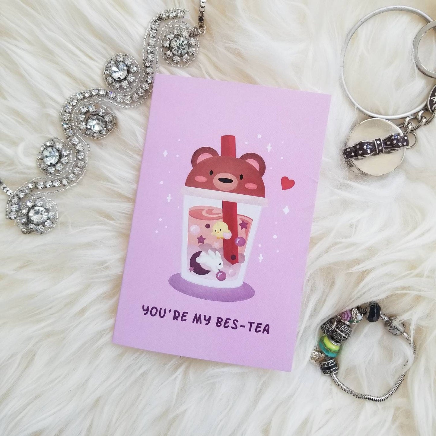 You're My Bestie Bubble Tea Card For Friend