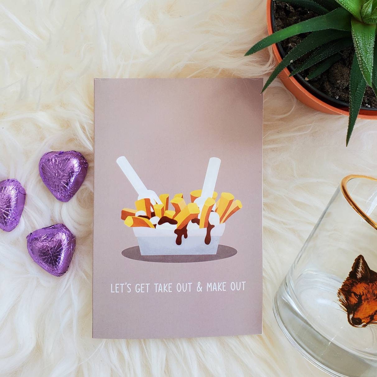 Poutine Card | Couple Greeting Card | Boyfriend Card | Science Cobs