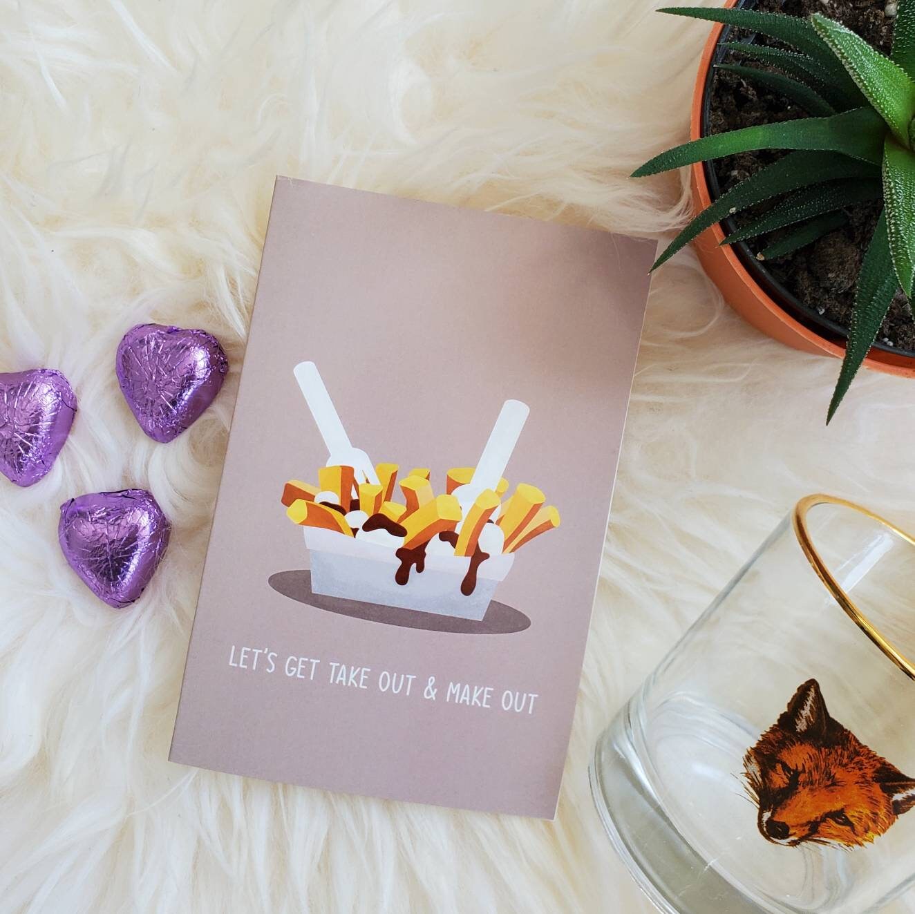 Poutine Card | Couple Greeting Card | Boyfriend Card | Science Cobs