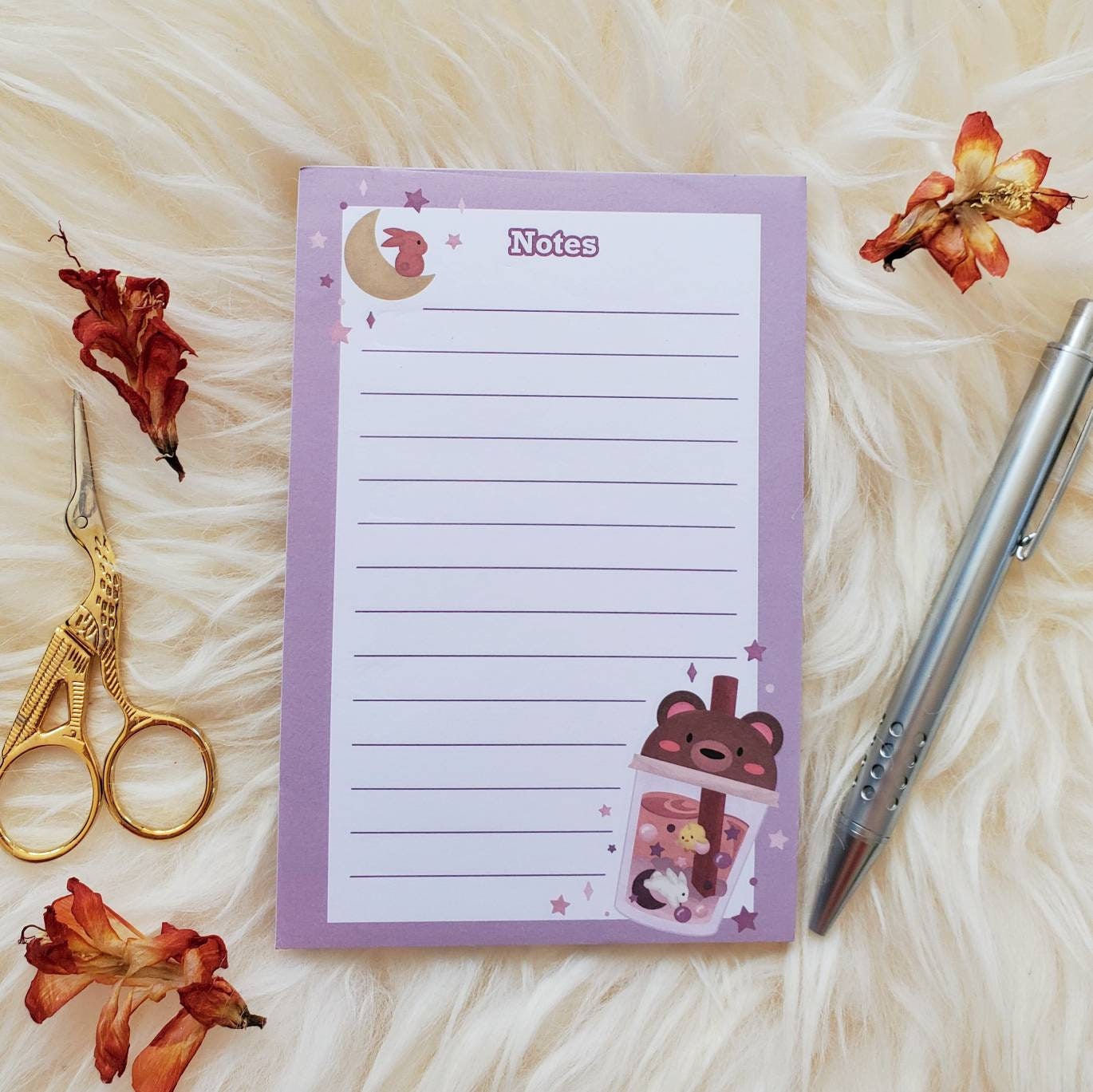 bubble tea notepad