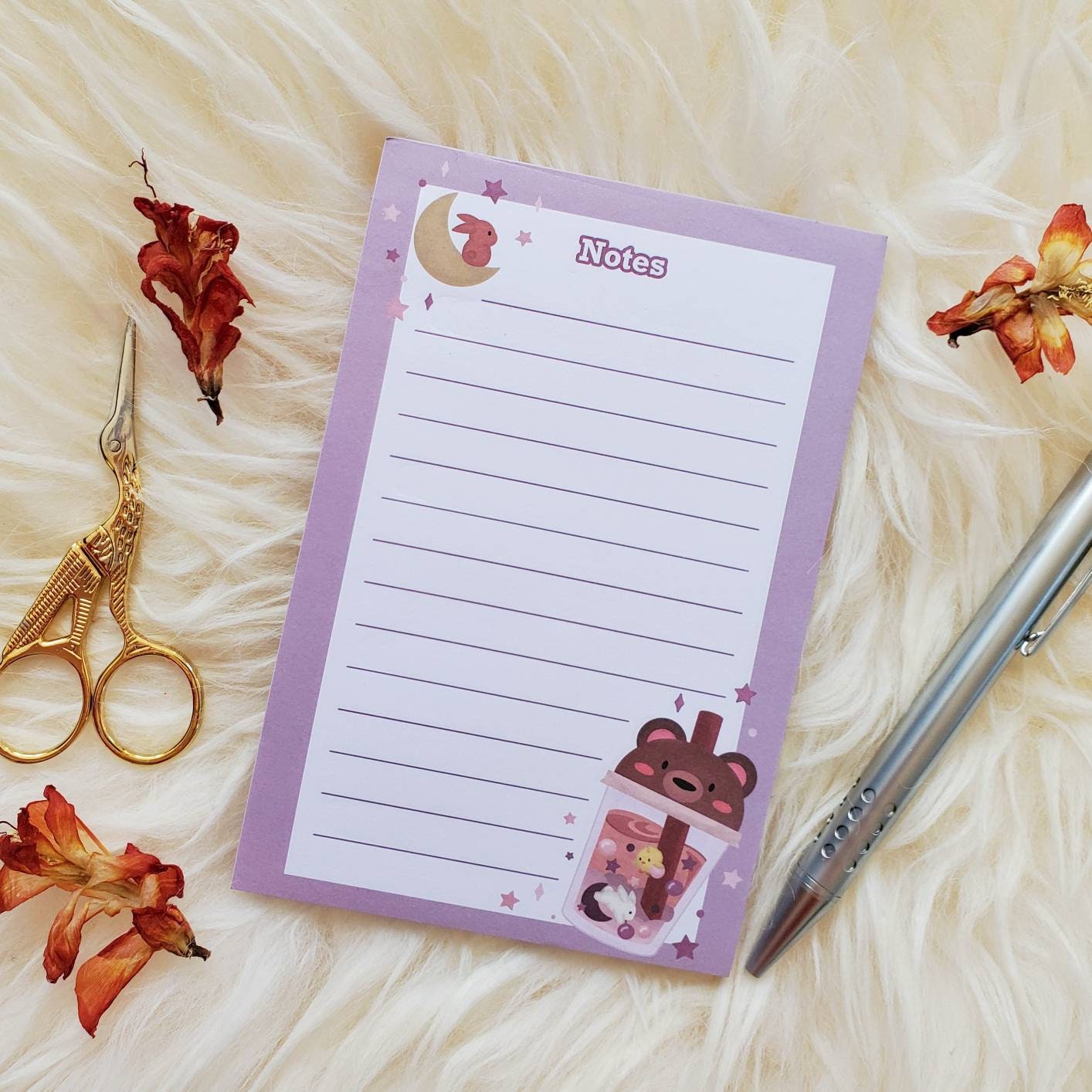 bubble tea notepad