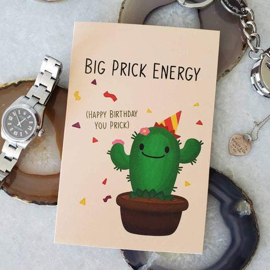 Plant Birthday Card | Cactus Card | Grumpy Birthday | Made In Canada | Science Cobs