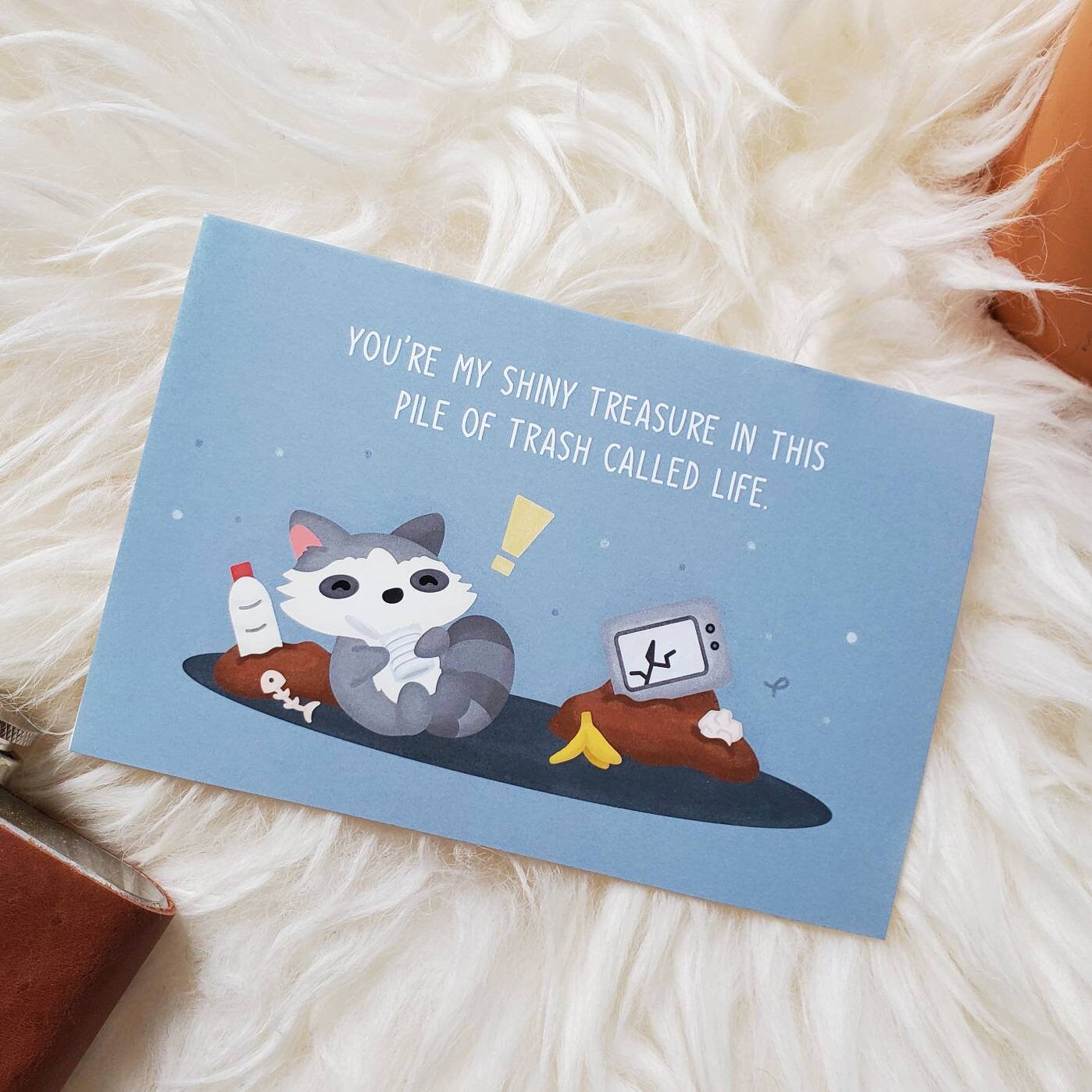 anniversary card | cute couple card | friendship card | raccoon greeting card